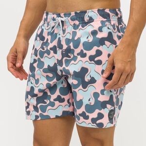 GUC Men’s Psycho Tuna Swim Trunks Shorts Mingo Camo Small Stain Size Medium